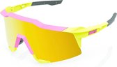 100% SPEEDCRAFT® Matte Washed Out Neon Yellow Flash Gold Mirror Lens + Clear Lens Included
