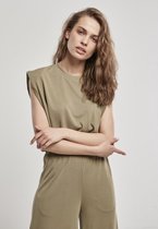 Urban Classics Mouwloze top -S- Modal Padded Shoulder Groen/Bruin