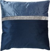 Dutch Decor SANDRINE - Kussenhoes blauw 45x45 cm - met rits