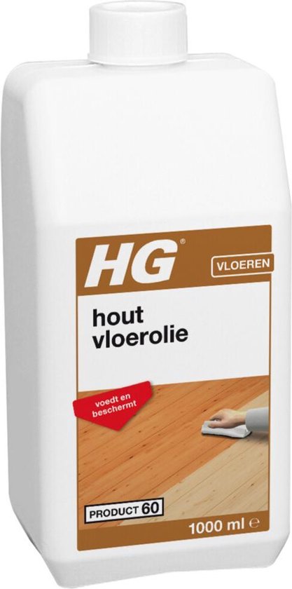 HG hout vloerolie (product 60) - 1L - voedt en beschermt - tegen  uitdroging, vuil &... | bol.com