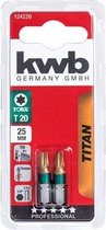 KWB - Schroefbit Torx 25mm Titaan Torx-20 - 2 stuks