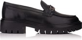 OMNIO laurie chain loafer black leather -