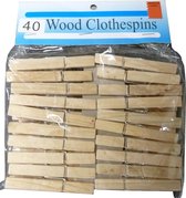 Wood Clothspins Kwaliteit Wasknijpers hout pak a 40stuks