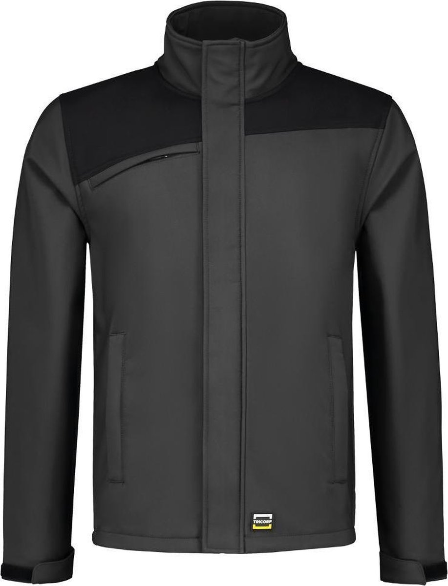 Tricorp Softshell Bicolor Naden 402021 - Mannen - Donkergrijs/Zwart - 3XL