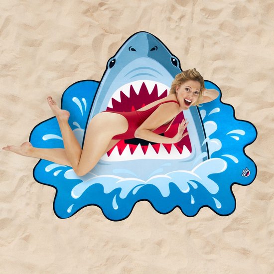BigMouth - Serviette de plage - Serviette de bain - Shark - 150 cm | bol.com