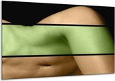 Peinture sur toile corps | Vert, marron, noir | 120x70cm 1Hatch