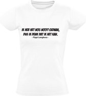 Pippi Langkaus Dames t-shirt | handig | onhandig | alles kunner | spreuk | Wit