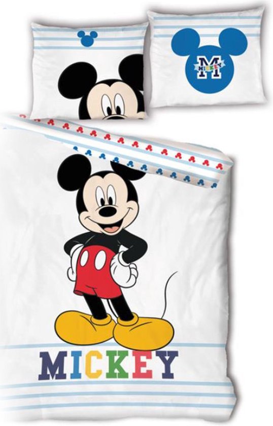 Housse de Couette Disney Mickey Mouse - Simple - 140 x 200 cm - Katoen Bio