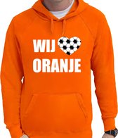 Oranje fan hoodie voor heren - wij houden van oranje - Holland / Nederland supporter - EK/ WK hooded sweater / outfit L