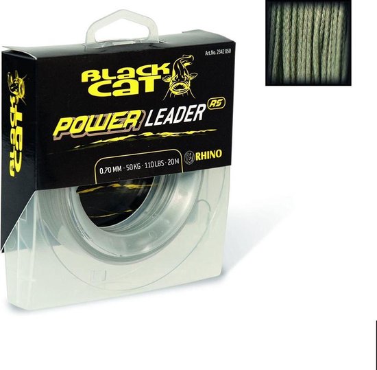 Black Cat Power Leader - Matériel Hooklength - 1.40mm - 150kg - 20m