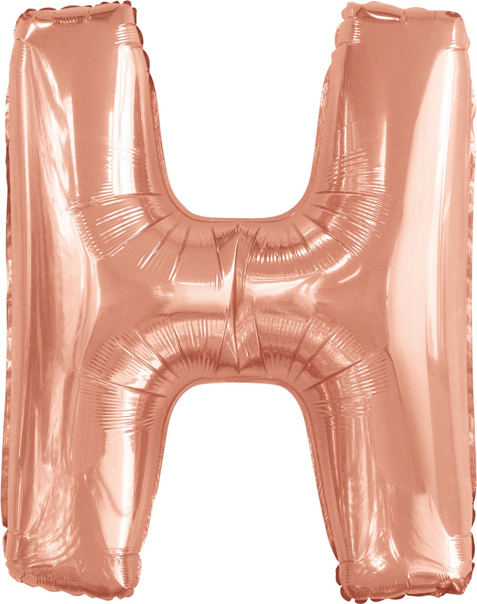 Amscan Folieballon Letter H 97 X 89 Cm Roségoud