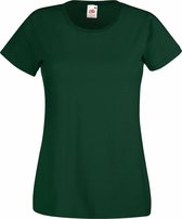 Fruit Of The Loom Dames / Vrouwen Damens-Fit Valueweight T-shirt met korte mouwen (Bottle Groen)