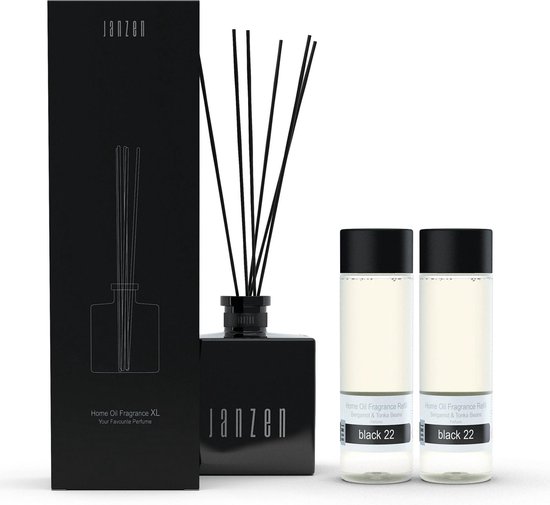 JANZEN Home Fragrance Sticks XL Zwart - inclusief Black 22