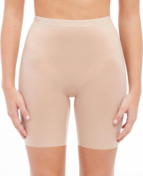 Spanx Thinstincts 2.0 Mid Thigh Short - Beige - Maat L