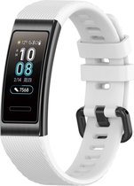Siliconen Smartwatch bandje - Geschikt voor  Huawei band 3 / 4 Pro silicone band - wit - Horlogeband / Polsband / Armband