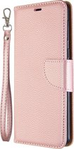 Samsung Galaxy A21 Hoesje - Mobigear - Excellent Serie - Kunstlederen Bookcase - Roségoud - Hoesje Geschikt Voor Samsung Galaxy A21