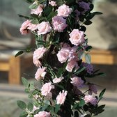 2 Stuks Klimop Slinger -simulatie rose vine roze
