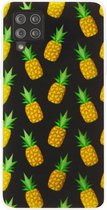 - ADEL Siliconen Back Cover Softcase Hoesje Geschikt voor Samsung Galaxy A42 - Ananas