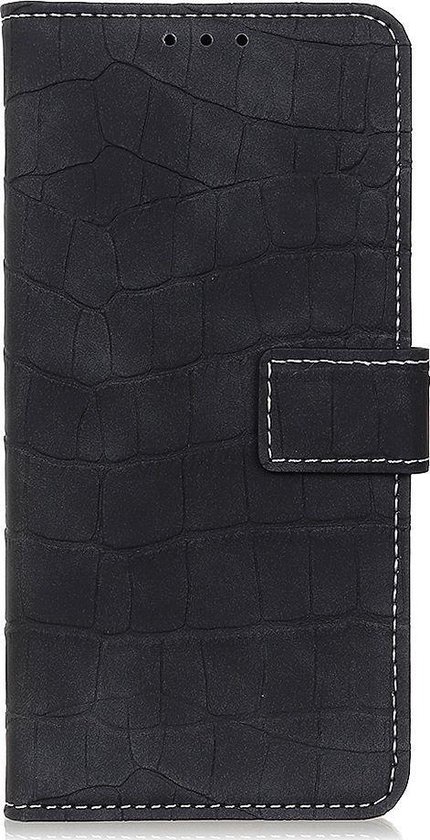 Bookcase Crocodile Mobigear pour Motorola Moto G100 - Zwart