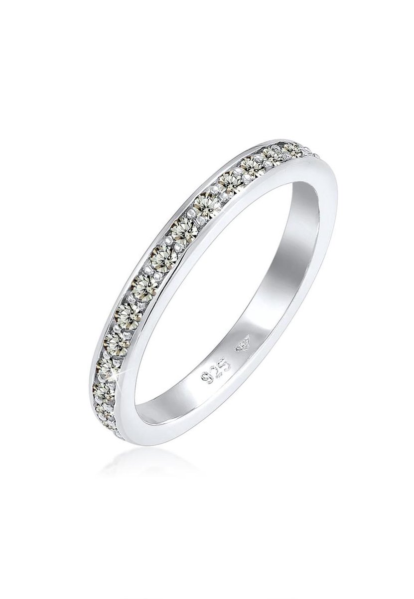 Elli - Ring - Dames band Memoire met kristallen in 925 sterling zilver - Dames