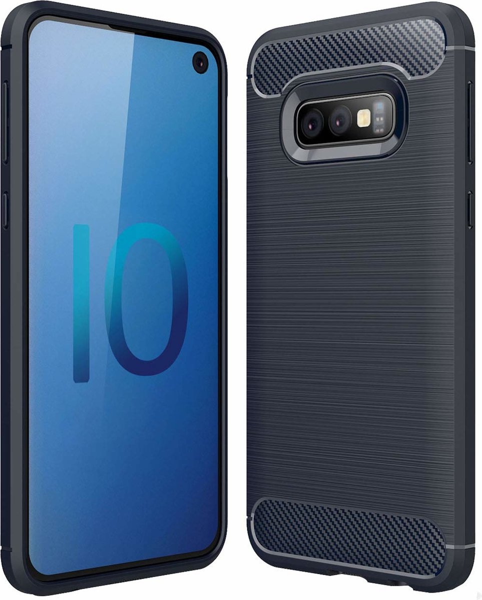 Soft Bruchem TPU Hoesje voor Huawei Mate 20 Lite -Donker Blauw - van Bixb