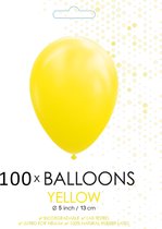 Kleine 5 inch ballonnen geel 100 st.