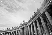 Zuilengalerij van het Sint-Pietersplein in Rome - Foto op Tuinposter - 90 x 60 cm