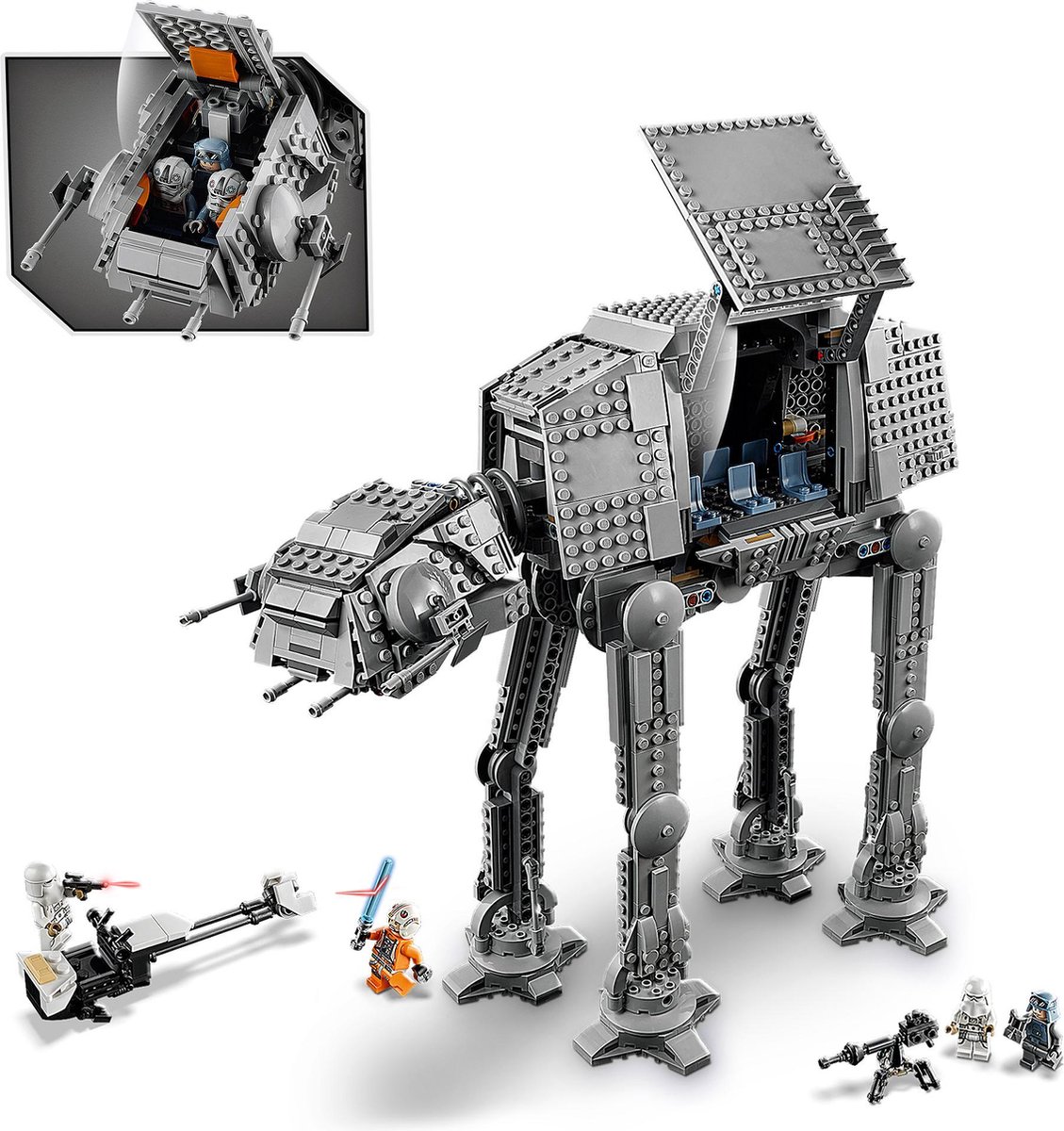 LEGO® Star Wars™ AT-AT™ 75288 bouwset, leuke speelset voor kinderen die spannende missies uit het Star Wars universum en scènes uit de klassieke Star Wars trilogie willen naspelen (1267 onderdelen) — afbeelding 4