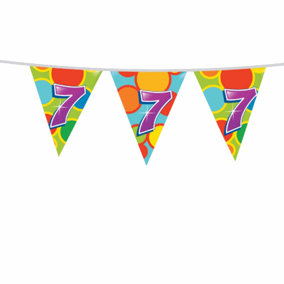 Haza Vlaggetjes - 7 jaar - leeftijd verjaardag - plastic - 10 meter — cadeau in Cadeau-ideeën - foto 7