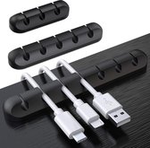 kabel organisator - ZINAPS ® kabel houder, clips, kabelmanagement, pak van 3, kabel organizer, multi-purpose, siliconen set voor computer, USB-oplaadkabel, audiokabel, kantoor aan huis