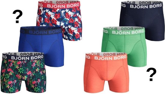 Björn Borg - Heren - Onderbroeken - Verrassingspakket - 6 Pack Boxers -  Maat M | bol.com