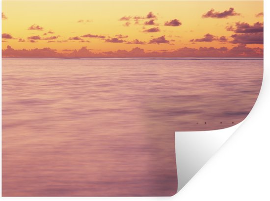 Muurstickers - Sticker Folie - Zonsondergang boven het water bij de Florida Keys - 120x90 cm - Plakfolie - Muurstickers Kinderkamer - Zelfklevend Behang - Zelfklevend behangpapier - Stickerfolie