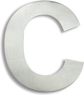 Huisnummer RVS letter C - Huisnummer RVS 20 cm - Modern RVS Huisnummer - RVS Huisnummer C