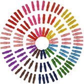 Set van 300 gekleurde micro wasknijpers (25 mm, hout)