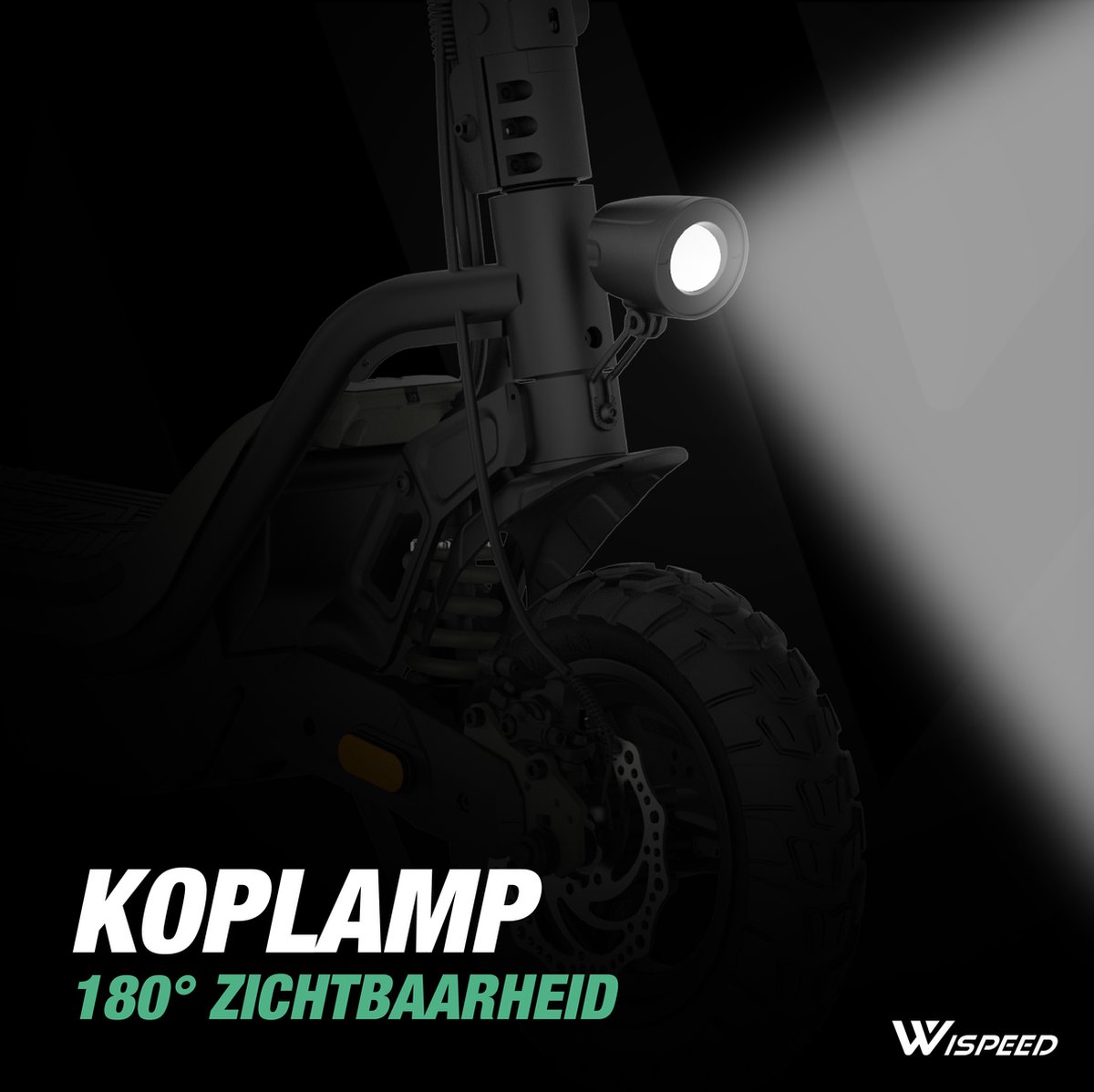 Afbeelding 2 van Wispeed - SuvPilot 480 - Elektrische step - Off Road Model - Krachtige 900WMotor - Snelheid tot 25km/h - Bereik tot 60km - Kaki