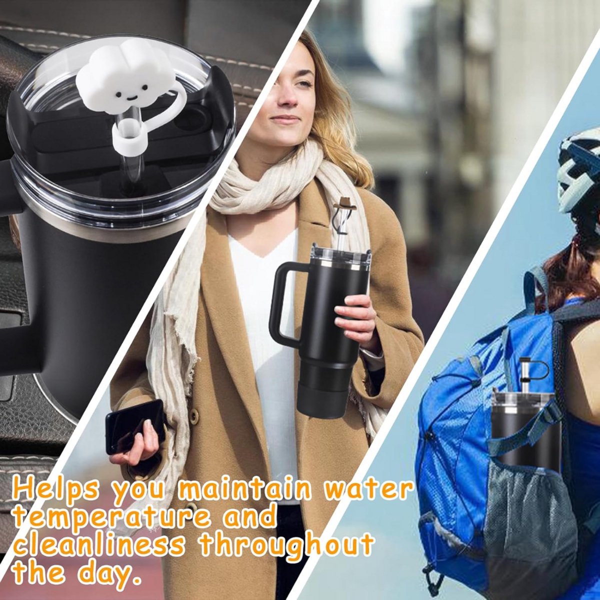 6 stuks siliconen rietjesafdekking, dop dop dop accessoires stofdicht