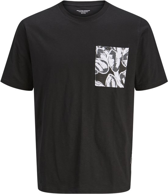 JACK&JONES - JORSPLIT AOP POCKET TEE - Heren T-shirt - Wit