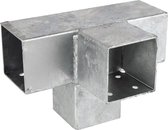 Connexion d'angle pour Wovar avec rallonge galvanisée pour poteaux de 7 x 7 cm modèle cube | Par pièce