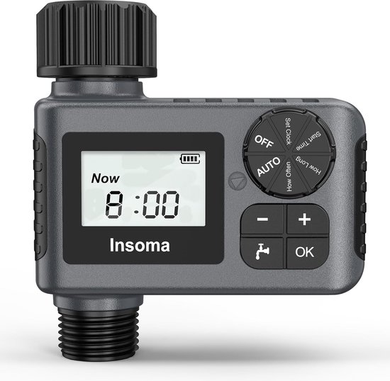 Foto: Programmeertimer voor tuinirrigatie automatische en handmatige watertimer met regenvertraging voor tuin en gazons