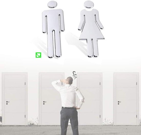 Toilet Man en Vrouw Pictogram Toiletborden - Mannen Vrouwen Opmerking ...
