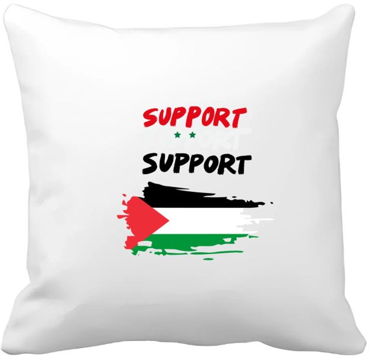 Akyol support palestina Kussen hoes - Palestina - mensen die liefde willen geven aan palestina - degene die van palestina houden - supporten - oorlog - verjaardagscadeautje - gift - geschenk - kado - 40 bij 40 cm Multicolor