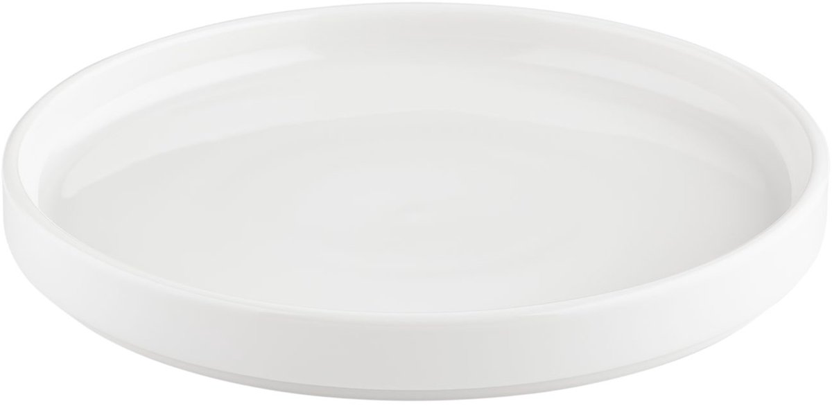 By Bone - Helix White - Bord - 1 stuk - ø 23 cm - Wit - Porselein - Ontbijtbord