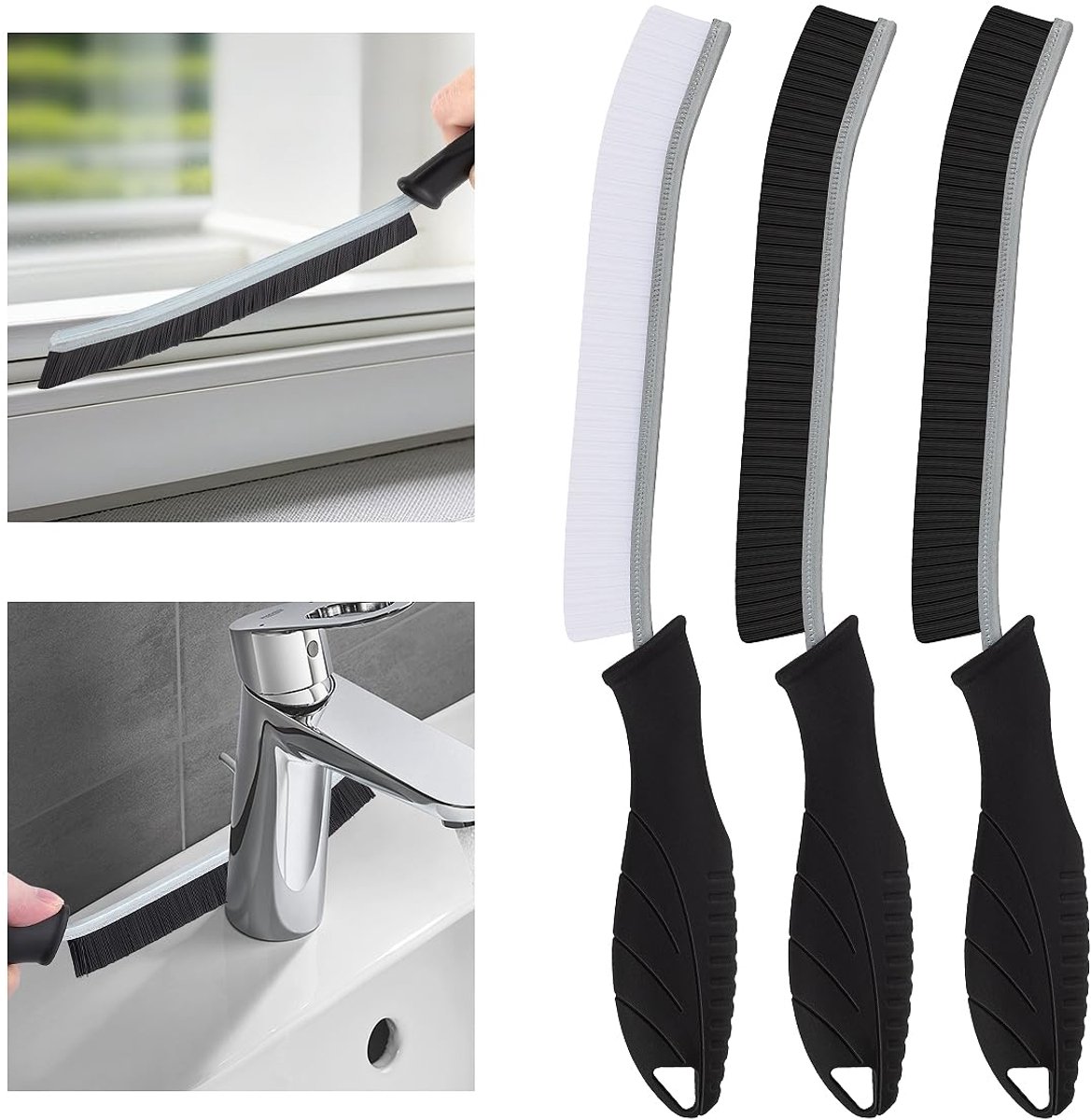 My Ninki ® Professionele Schoonmaakborstel Set voor Moeilijk Bereikbare Kieren en Randen in Huis