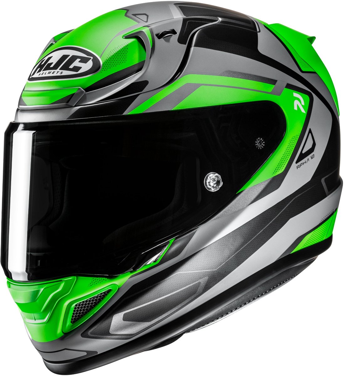 HJC RPHA 12 Brels Zwart Grijs Groen Integraalhelm - Maat S - Helm