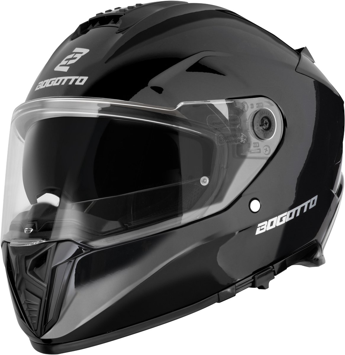 Bogotto FF122 SVK Solid Zwart Integraalhelm - Helm