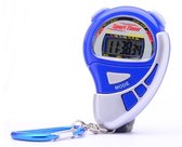 Johntoys Stopwatch - 1x - blauw - kunststof - met alarm en tijdwaarneming - geschikt voor sport, training en wedstrijden