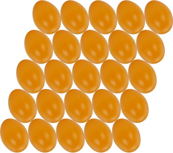 Hobby knutsel eieren - 50x - 6 cm - oranje - kunststof - decoratie paaseieren