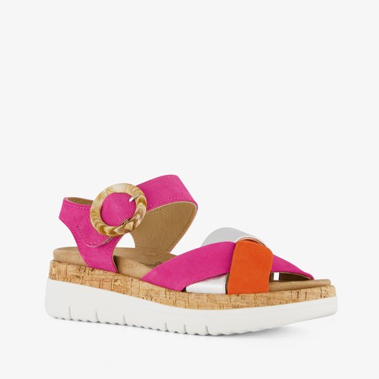 Hush Puppies leren dames sandalen - Uitneembare zool
