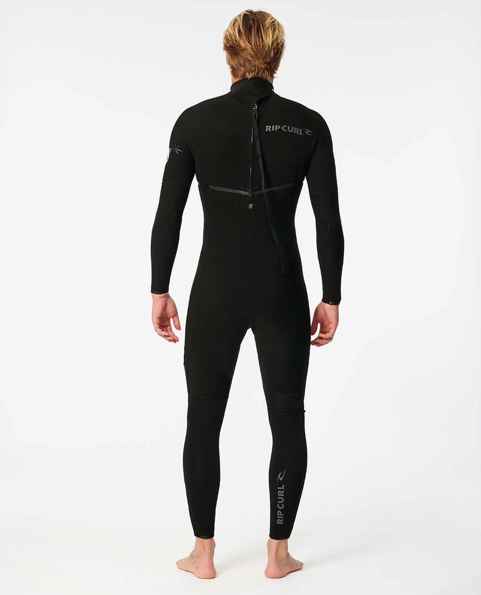2024 Rip Curl Heren E-Bomb 5/3mm Rug Ritssluiting Wetsuit - Bla