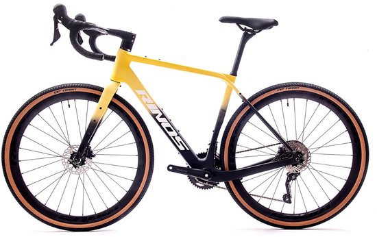 Rinos Sandman 4 - Gravel Fiets - Gravel Bike - carbonframe - GRX400 20 versnellingen - hydraulische schijfremmen - lichtgewicht - allround fiets voor elk terrein - Zwart Zand 52 van Rinos — afbeelding 2